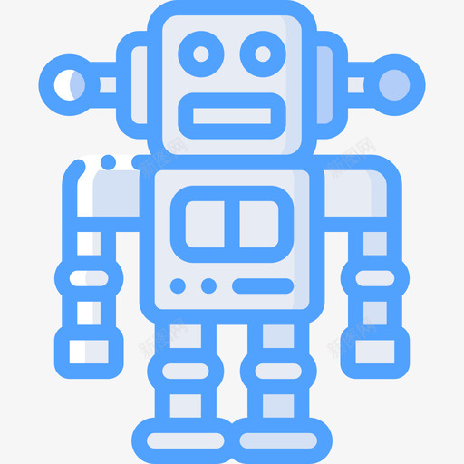 机器人玩具28蓝色图标svg_新图网 https://ixintu.com 机器人 玩具28 蓝色