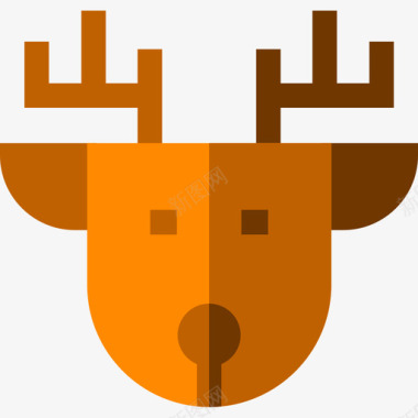 鹿圣诞144平淡图标图标