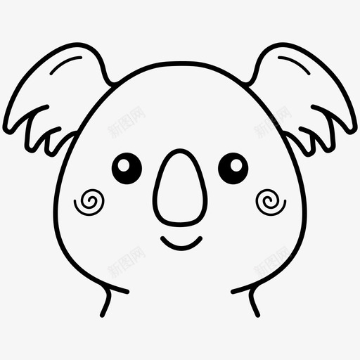 考拉头像卡通人物搞笑图标svg_新图网 https://ixintu.com 动物园 卡通人物 可爱卡通人物 宝宝设计 搞笑 考拉头像 考拉熊