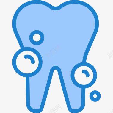 牙齿保健28蓝色图标图标