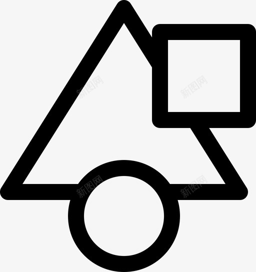 形状圆形正方形图标svg_新图网 https://ixintu.com 三角形 圆形 形状 形状纹理 正方形