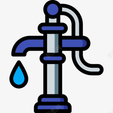 水泵慈善29线性颜色图标图标