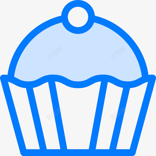 纸杯蛋糕蛋糕店41蓝色图标svg_新图网 https://ixintu.com 纸杯蛋糕 蓝色 蛋糕店41