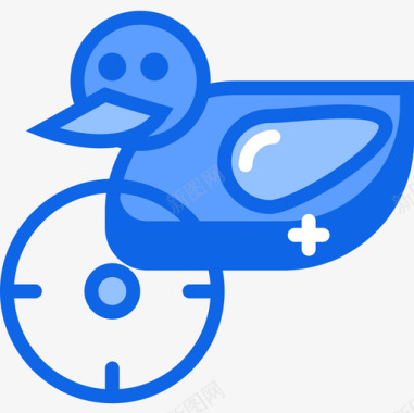 鸭子游戏55蓝色图标图标