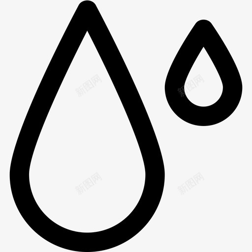 水滴湿度天气图标svg_新图网 https://ixintu.com 天气 水滴 湿度
