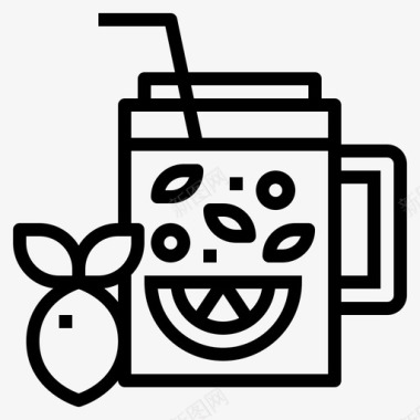 柠檬水饮料苏打水图标图标