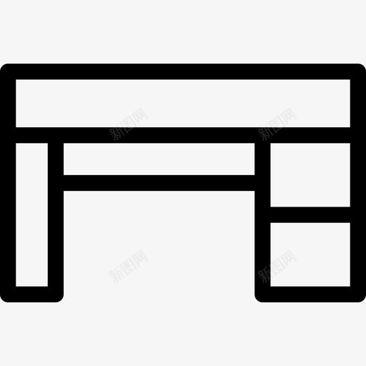 办公桌77号办公室直线型图标svg_新图网 https://ixintu.com 77号办公室 办公桌 直线型