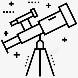 研究设备光学望远镜天文学双筒望远镜图标高清图片