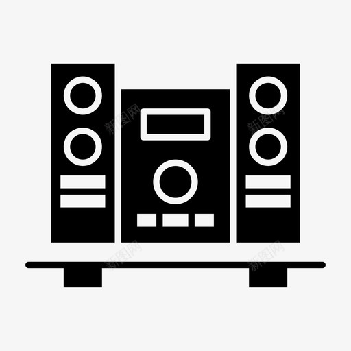 低音喇叭扩音器音乐图标svg_新图网 https://ixintu.com 低音喇叭 家用电器和厨房 扩音器 扬声器 立体声音响 音乐