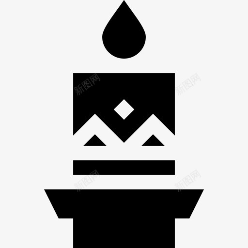 蜡烛波西米亚4充满图标svg_新图网 https://ixintu.com 充满 波西米亚4 蜡烛