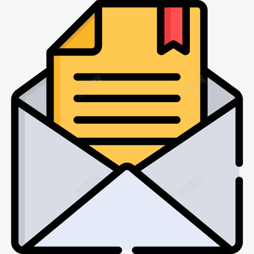 电子邮件电子邮件和消息3线颜色图标svg_新图网 https://ixintu.com 电子邮件 电子邮件和消息3 线颜色