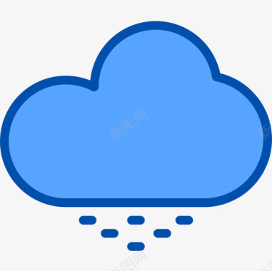 小雨186号天气蓝色图标图标