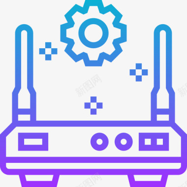 路由器网络分析6梯度图标图标