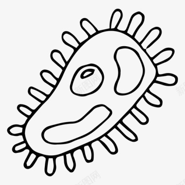 细菌生物学微生物图标图标