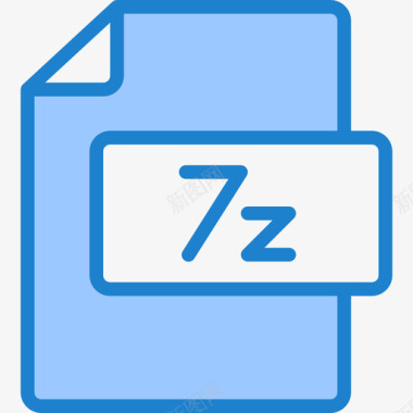Zip文件13蓝色图标图标