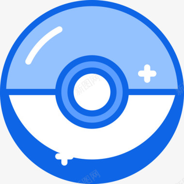 Pokeball游戏55蓝色图标图标