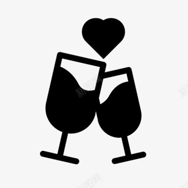 葡萄酒庆祝干杯图标图标