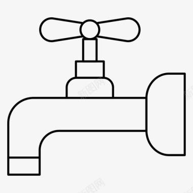 水龙头浴缸空图标图标