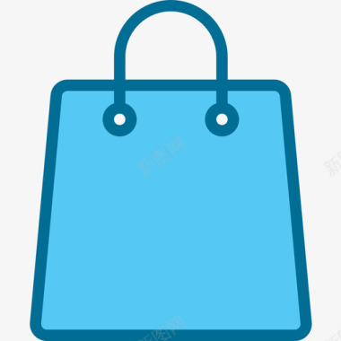 购物袋基本款12蓝色图标图标