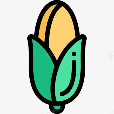 玉米在村里12线颜色图标图标