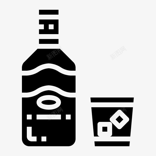 威士忌酒精饮料瓶装图标svg_新图网 https://ixintu.com 固体饮料 威士忌 瓶装 酒精饮料 饮料