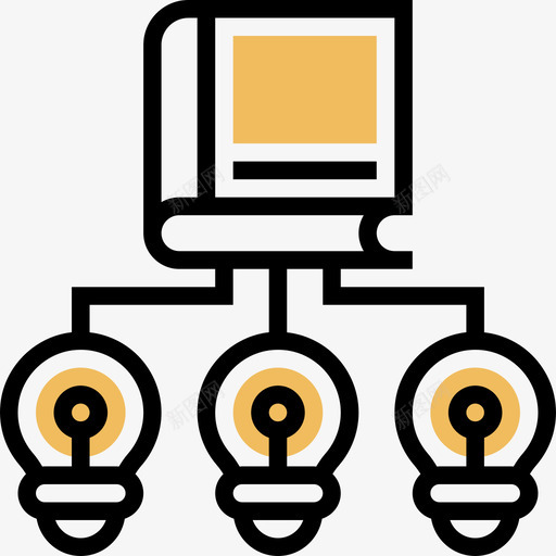知识茎4黄影图标svg_新图网 https://ixintu.com 知识 茎4 黄影