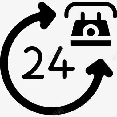 24小时技术支持20加油图标图标