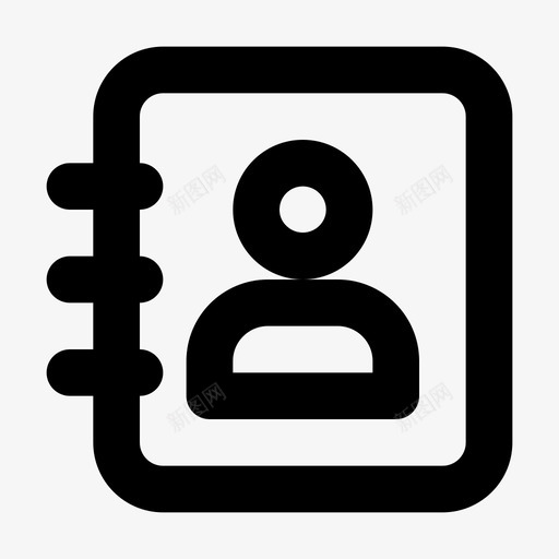 笔记本商务管理图标svg_新图网 https://ixintu.com 商务 商务和管理条线 笔记本 管理