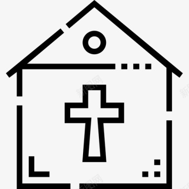 教堂感恩节50直系图标图标