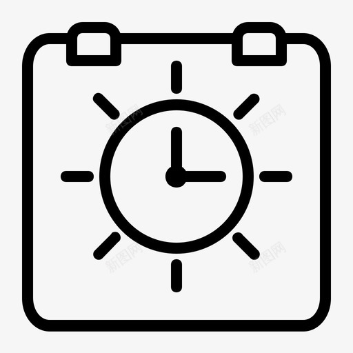 时间日历时钟图标svg_新图网 https://ixintu.com 业务和办公室3 提醒 日历 时钟 时间 时间表 计划表