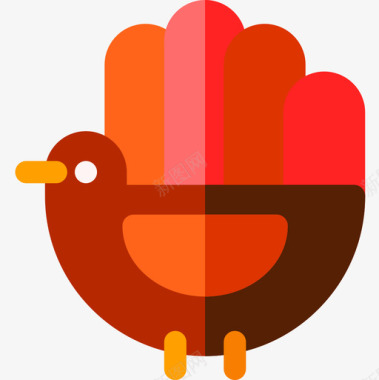 火鸡感恩节41平的图标图标