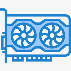 VGA卡Vga卡技术54蓝色图标高清图片