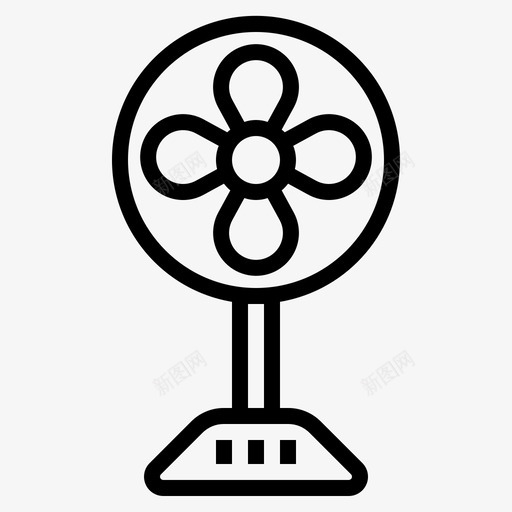 冷却器风扇夏季图标svg_新图网 https://ixintu.com 冷却器 台扇 夏季 家具 风扇