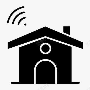 wifi房屋服务图标图标