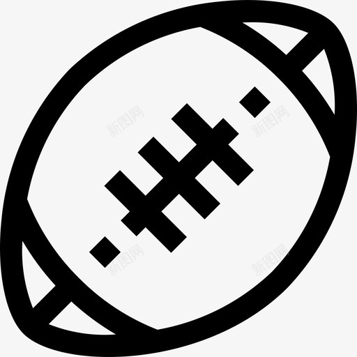 橄榄球运动和游戏直线型图标svg_新图网 https://ixintu.com 橄榄球 直线型 运动和游戏