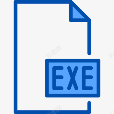 Exe文件和文件夹12蓝色图标图标