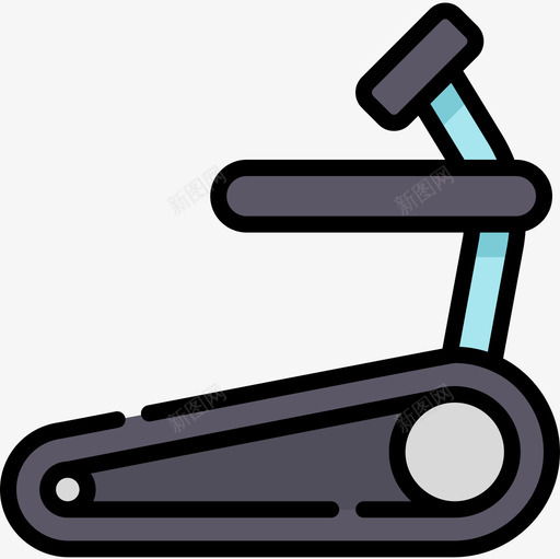 跑步机健身房8线性颜色图标svg_新图网 https://ixintu.com 健身房8 线性颜色 跑步机