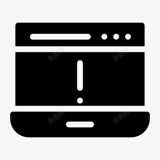 错误浏览器internet图标svg_新图网 https://ixintu.com internet web宿主字形图标 浏览器 笔记本电脑 网页 警告 错误