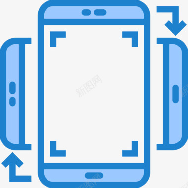 Flip智能手机应用程序6蓝色图标图标