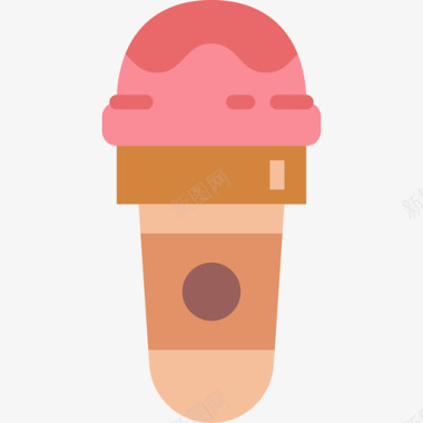冰淇淋冰淇淋21平淡图标图标