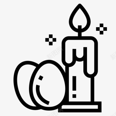 蜡烛复活节彩蛋图标图标