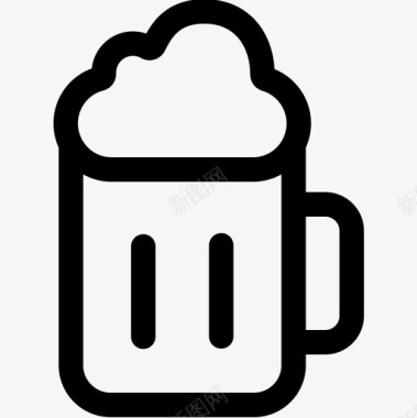 啤酒33号酒吧直式图标图标