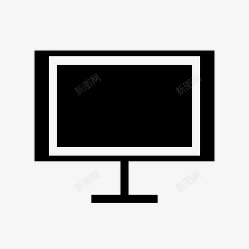 电视电子显示器图标svg_新图网 https://ixintu.com 屏幕 显示器 电子 电视
