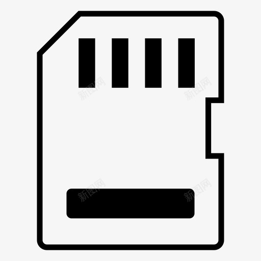 sd卡数据存储存储卡图标svg_新图网 https://ixintu.com sd卡 存储卡 微型sd 手机配件 数据存储