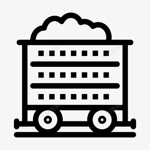 手推车建筑矿车图标svg_新图网 https://ixintu.com 建筑 手推车 电力工业 矿车 能源 车轮