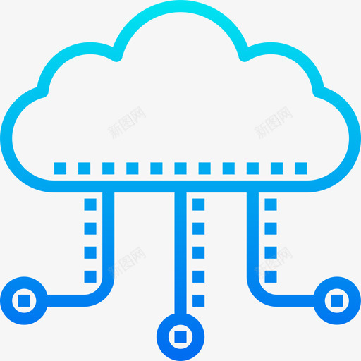 托管网络和数据库16梯度图标svg_新图网 https://ixintu.com 托管 梯度 网络和数据库16