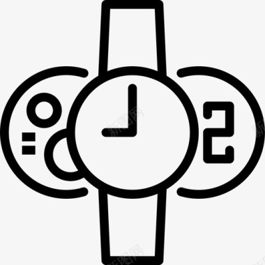 定制智能手表6线性图标图标