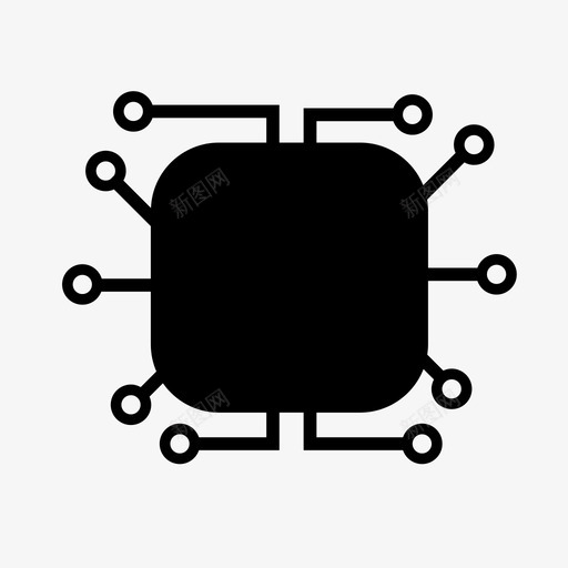 人工智能互联网技术图标svg_新图网 https://ixintu.com 互联网技术 人工智能