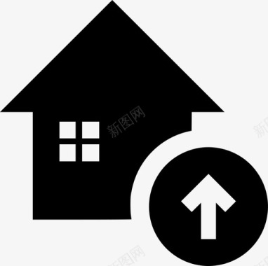 房子向上房子房子箭头图标图标