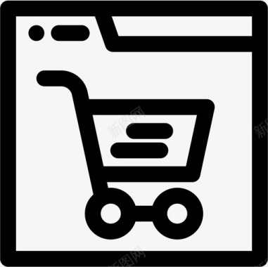 购物车电子商务64线性图标图标